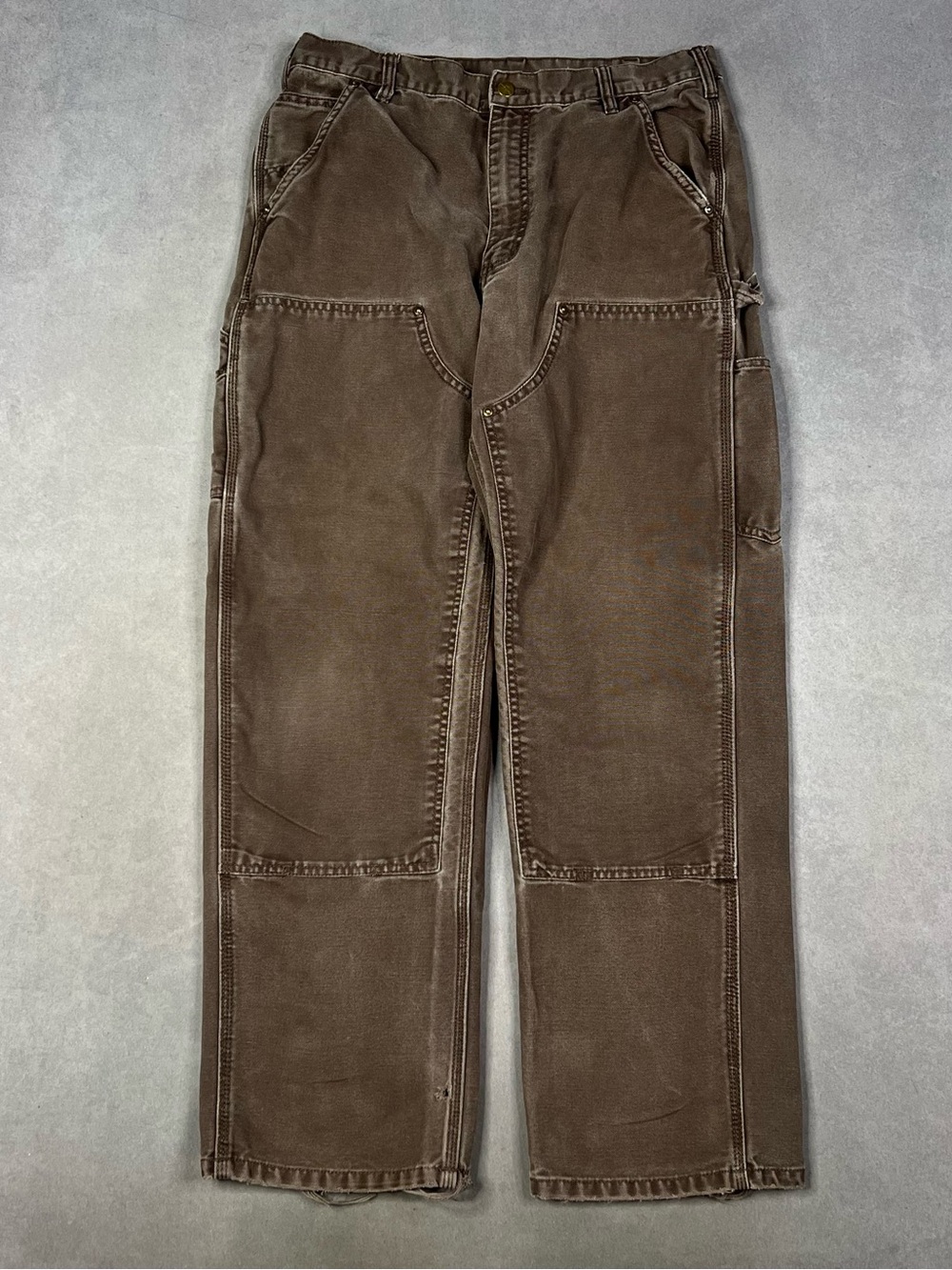 Carhartt Double Front Knee Brown Carpenter Cargo Work Pants